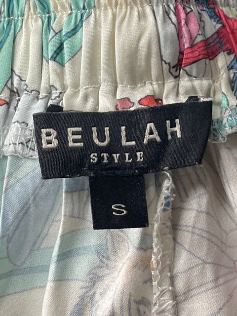 Set Beulah Camisa+Pantalón Floral Blanco-Talla S
