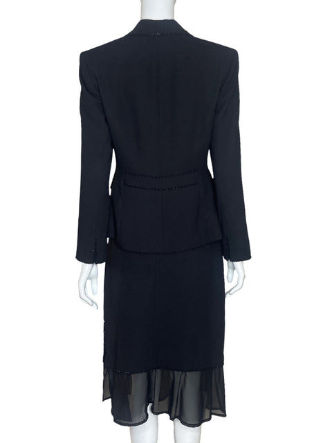Set Adrianna Papell Strass Negro-Talla 4
