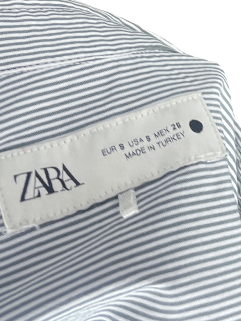 Camisa Zara Rayas Negro-Talla S