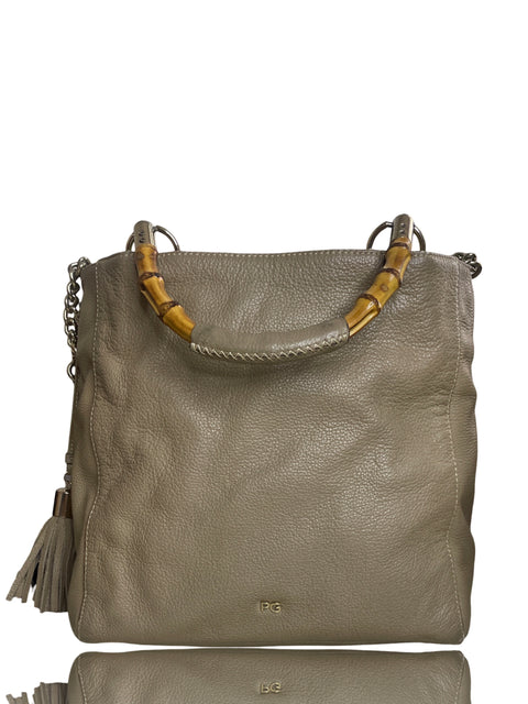 Cartera Purificaciòn Garcia Asas Bambu Beige-Talla M