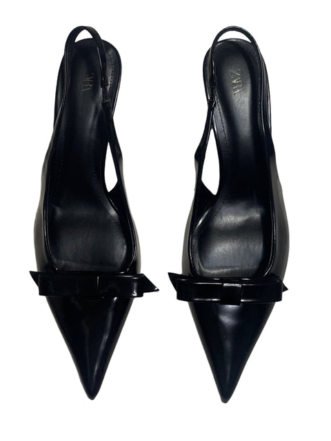 Calzado Zara Destalonado Lazo Negro-Talla 39