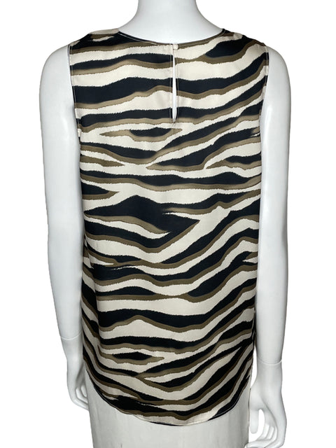 Top Banana Republic Estampado Sin Mangas Beige-Talla M
