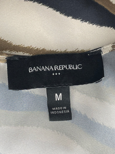 Top Banana Republic Estampado Sin Mangas Beige-Talla M
