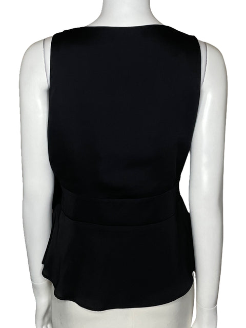 Top Zara Estilo Vest Negro-Talla M