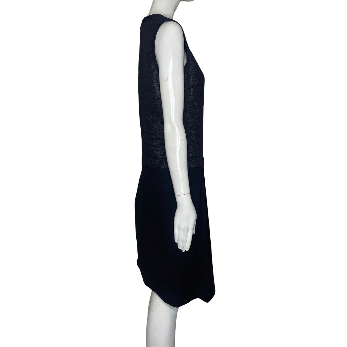 Vestido BCBG Cuerina Sin Manga Negro-Talla XXS