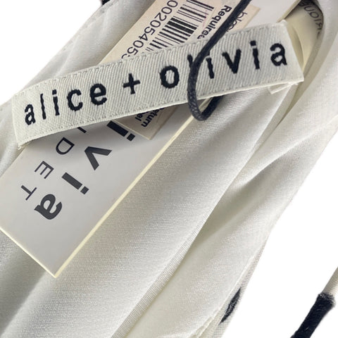 Vestido Alice+Olivia Dots Vuelos Blanco-Talla 8