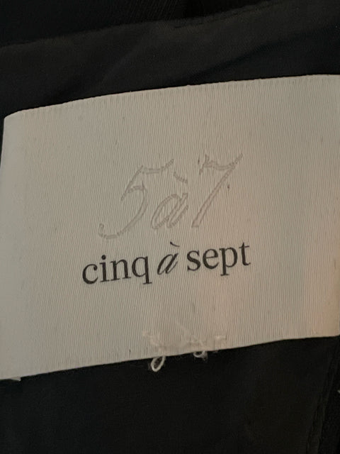 Vestido Cinq à Sept Drapeado Negro-Talla S