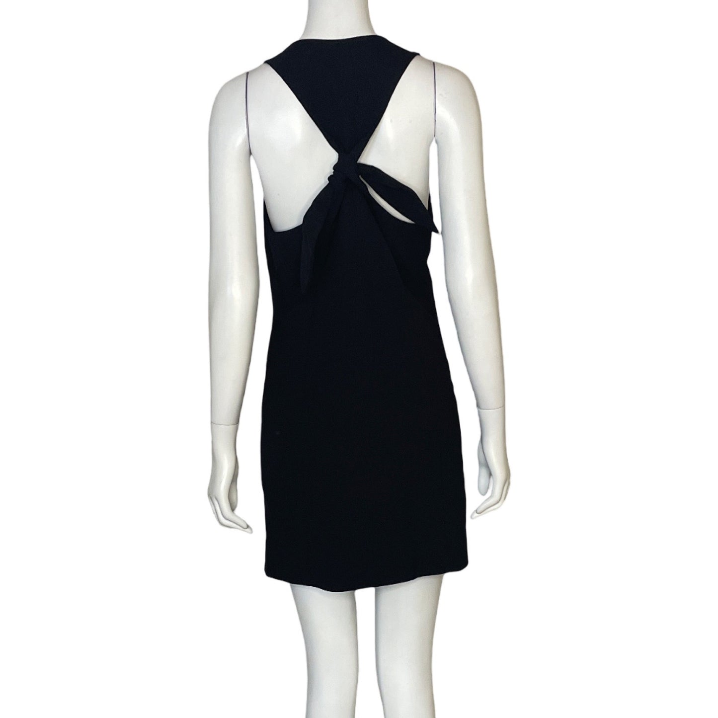 Vestido Ganni Cuello V Negro-Talla 36