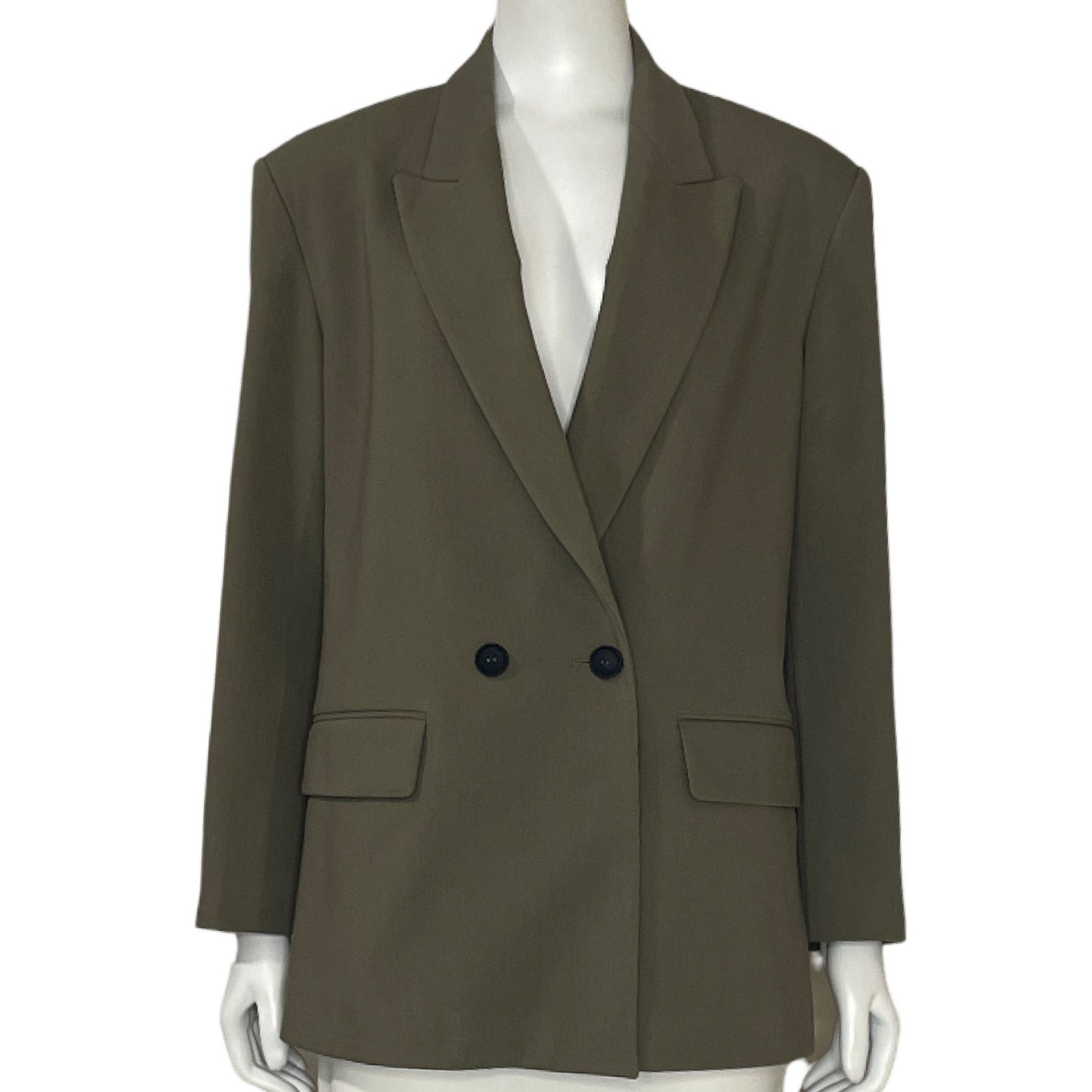 Blazer Zara Dos Botones Verde-Talla M