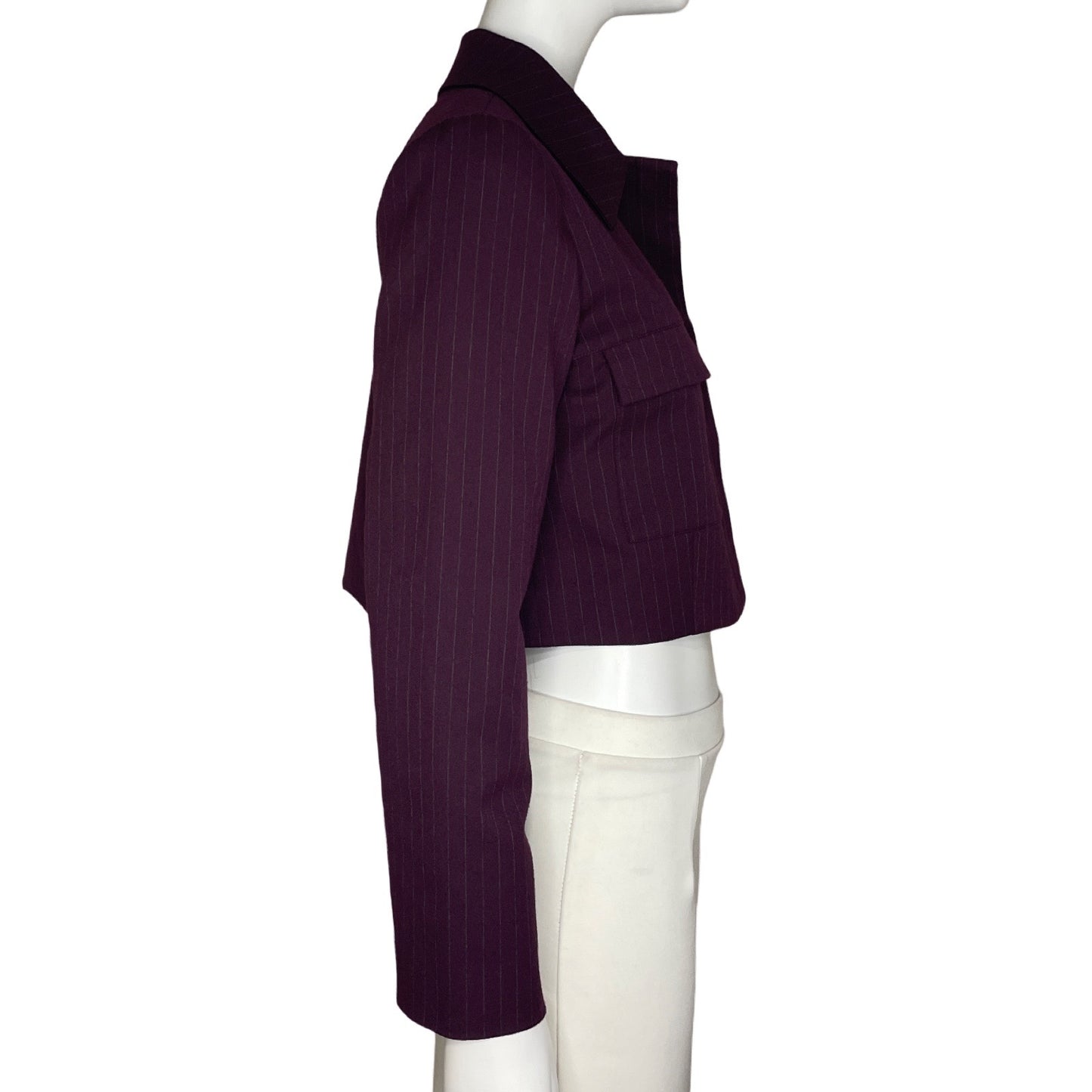 Blazer Amanda Uprichard Crop Rojo Vino-Talla M