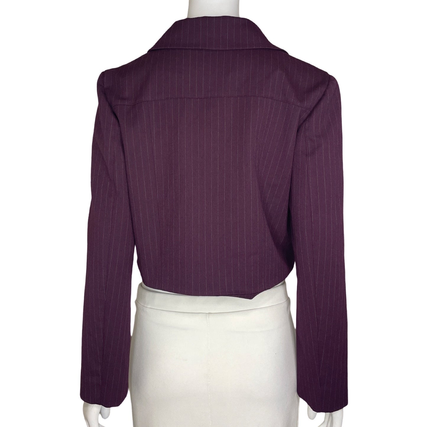 Blazer Amanda Uprichard Crop Rojo Vino-Talla M
