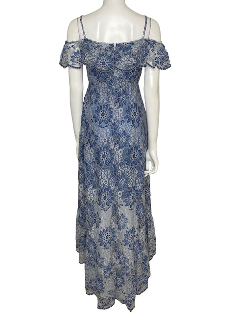 Vestido BCBG Encaje Sin Mangas Azul-Talla M