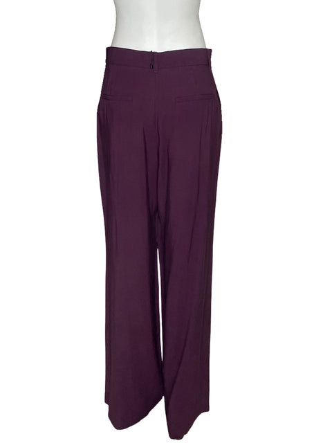Pantalòn Zara Pinzas Rojo Vino-Talla S