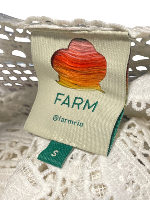 Vestido Farm Rio Encaje Blanco-Talla S