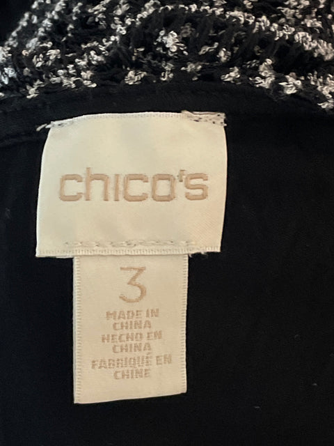 Vestido Chico's Asimétrico Negro-Talla 3