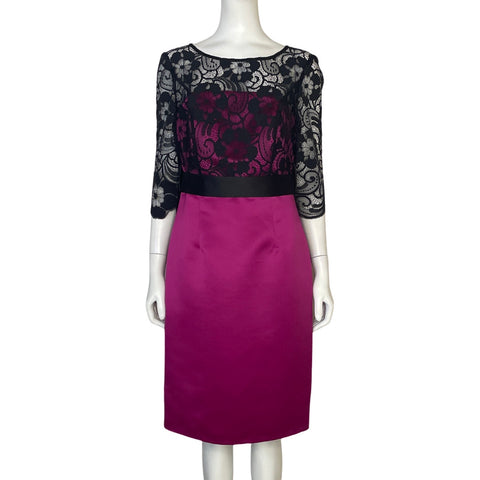 Vestido Sonia Peña Encaje Fucsia - Talla 42