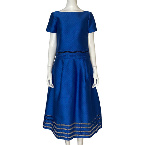 Set Sachin & Babi Noir Blusa y Falda Encaje Azul - Talla S