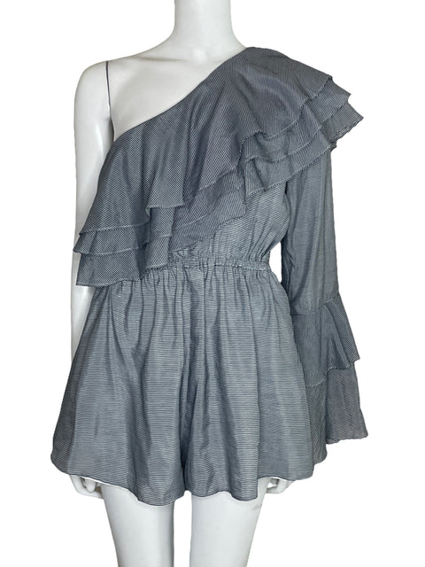 Romper C/Meo Collective Vuelos Rayas Blanco-Talla L