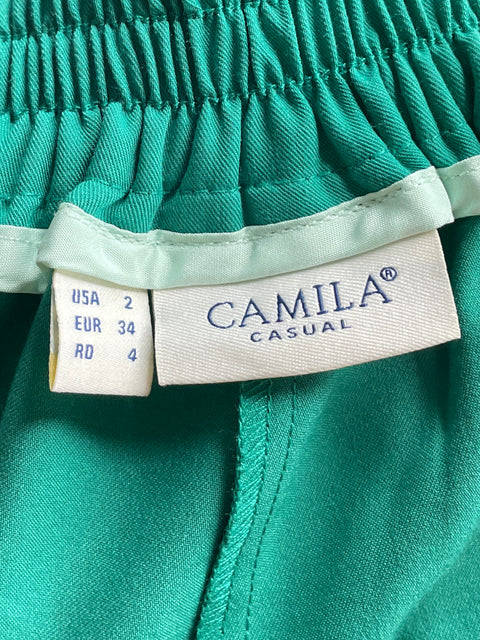 Set Camila Sin Mangas Verde-Talla 2