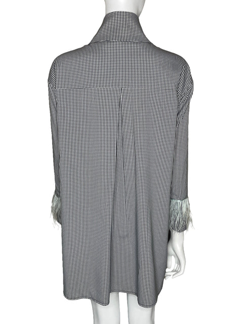 Vestido Tesoro TPS Cuadros Piedras Blanco-Talla S