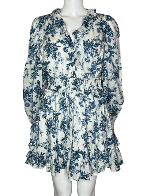 Vestido GapxLoveShackFancy Floral Blanco-Talla M