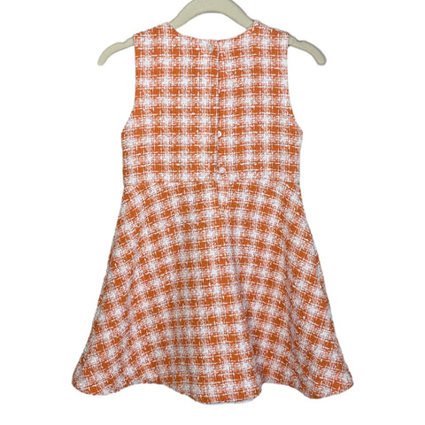 Vestido Janie & Jack Tweed Naranja-Talla 5