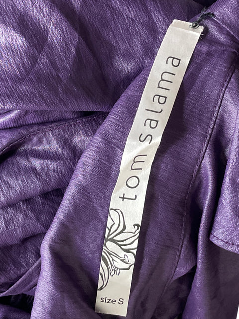 Vestido Tom Salama Maxi Tirantes Morado-Talla S