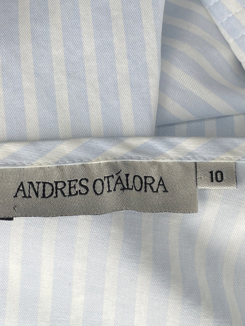 Blusa Andres Otálora Rayas Azul-Talla 10