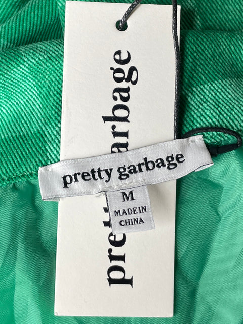 Chaqueta Pretty Garbage Cuadros Verde-Talla M