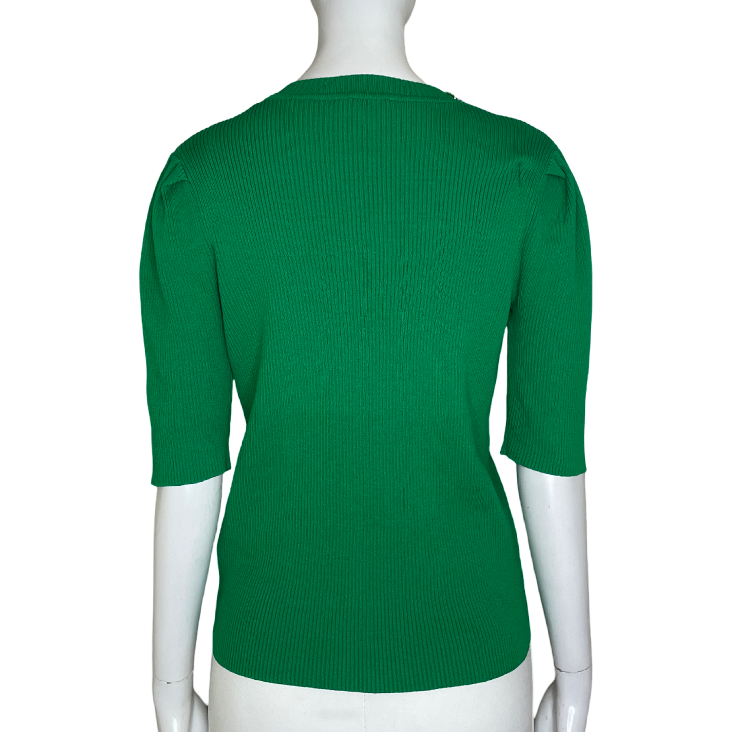 Blusa NANETTE LEPORE Piedras Mangas Puff Verde - Talla S