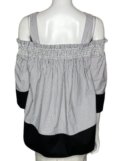 Blusa Kendall+Kylie Rayas Blanco-Talla S