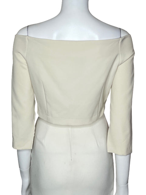 Blusa Zara Shoulders Out Beige-Talla L