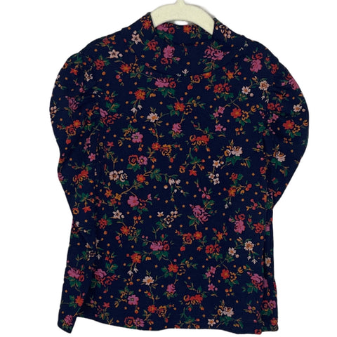 Blusa Gap Manga Larga Floral Azul-Talla 2