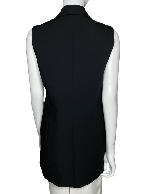Vest Zara Midi Negro-Talla M