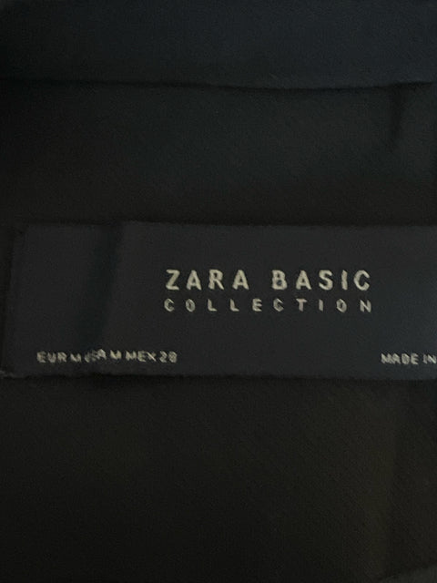 Vest Zara Midi Negro-Talla M