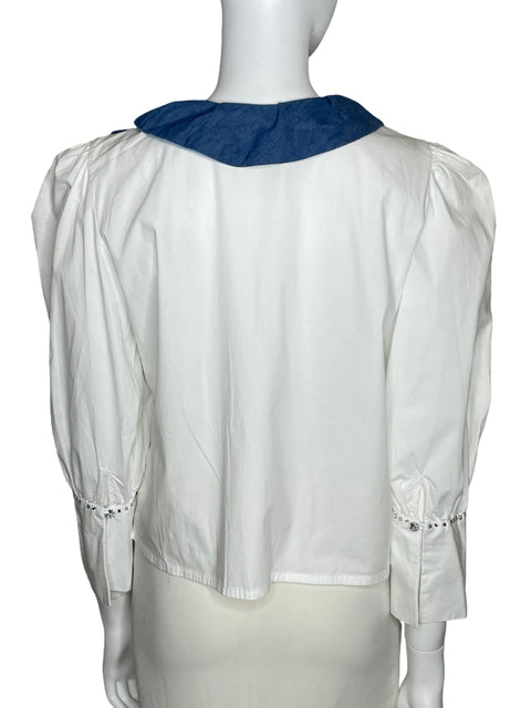 Camisa Pamela Stevenson Vuelos Blanco-Talla M