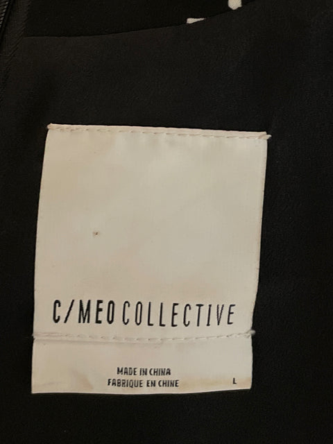 Blusa C/Meo Collective Cuello Alto Negro-Talla L