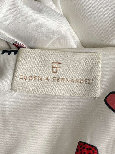 Blusa Eugenia Fernandez Vuelos Print Blanco-Talla U