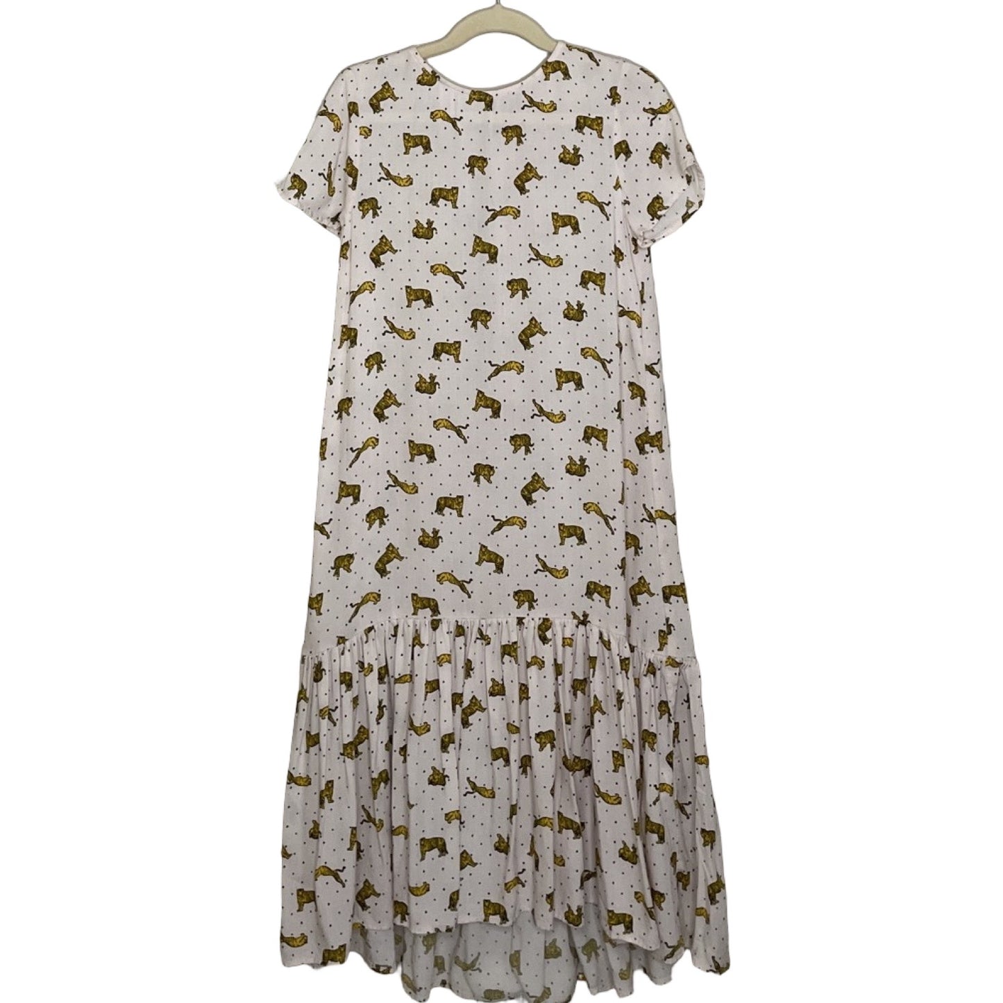 Vestido Zara Tigres Beige-Talla 8