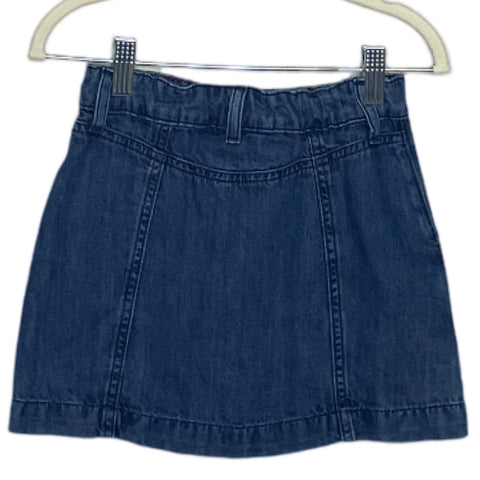 Falda Tommy Hilfiger Mini Botones Denim Azul
-Talla 6