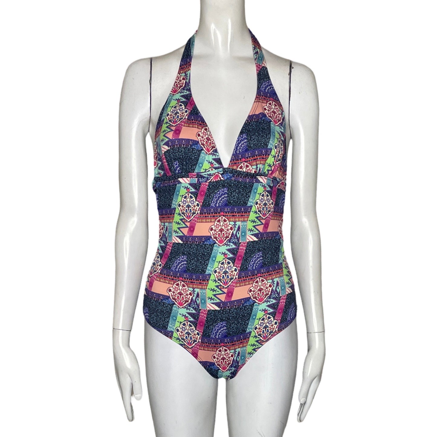 Bikini Onda De Mar Flores Rosado-Talla XS