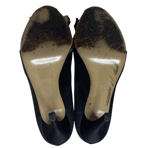 Calzado Valentino Garavani Saten Lazo Negro-Talla 38