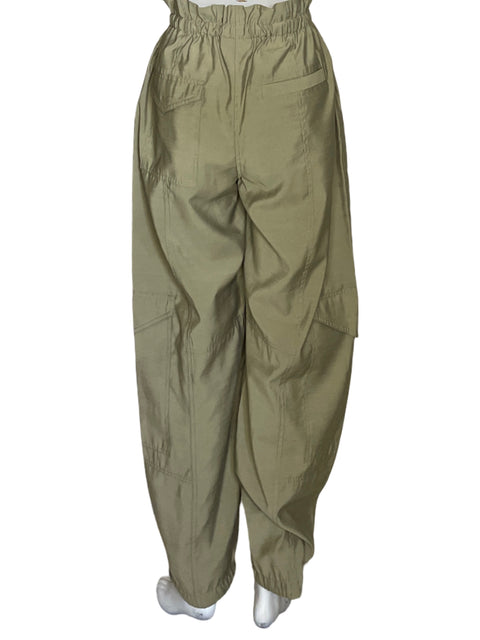 Pantalón Ganni Cargo Verde-Talla 34