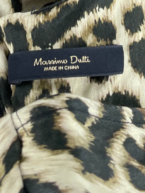 Vestido Massimo Dutti Leopard Print-Talla XS
