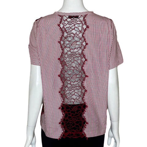Blusa Sandro Encaje Rojo-Talla S