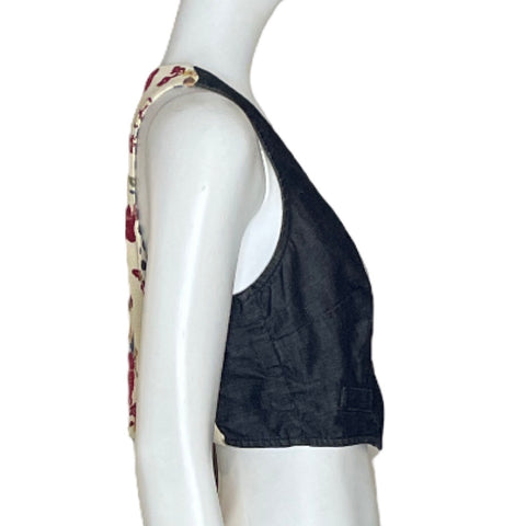 Chaleco Lucky Brand Floral Azul-Talla M