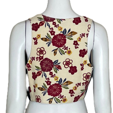 Chaleco Lucky Brand Floral Azul-Talla M