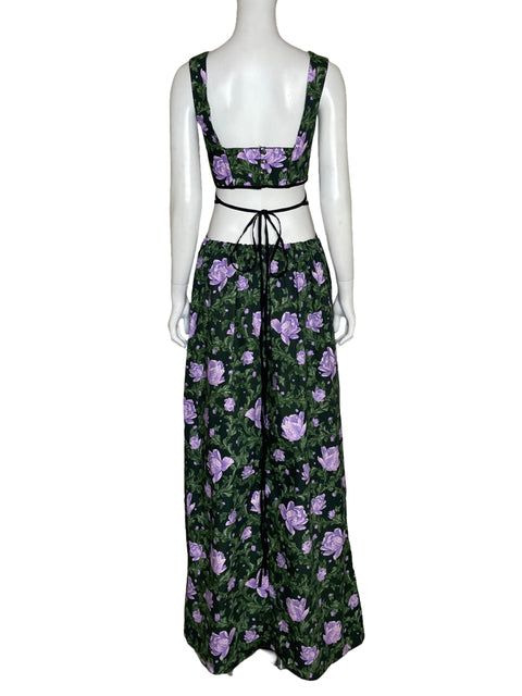 Vestido Agua Bendita Peonia Ocaso Verde-Talla XL