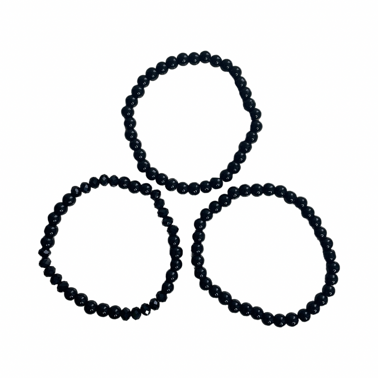Set Pulseras TESORO TPS Piedras Negro - Talla U