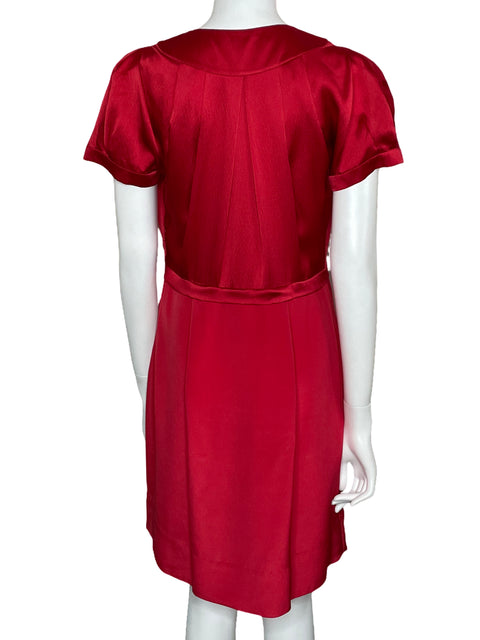 Vestido Marc By Marc Jacobs Plisado Rojo-Talla 10